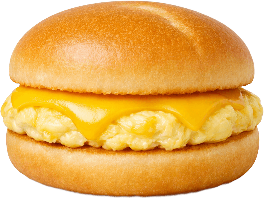 An egg and cheese sandwich on a kaiser roll