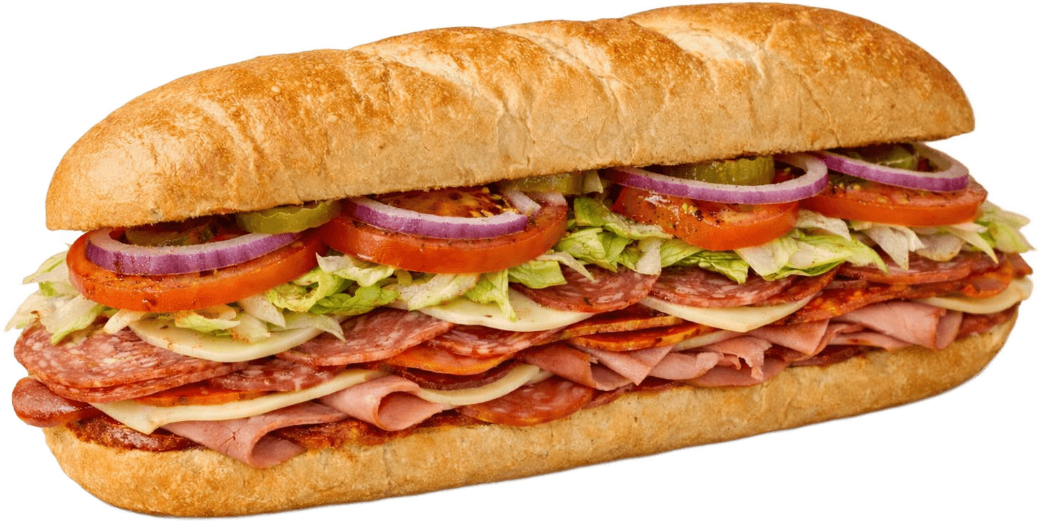 Italian combo sub with ham, salami and capicola